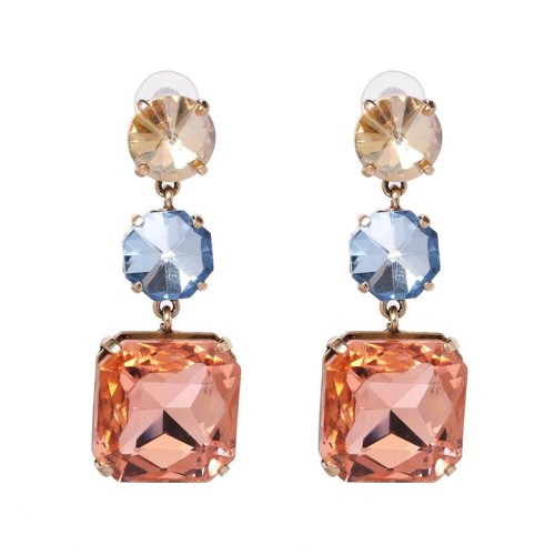 occidental style fashion Alloy diamond personality woman big earrings