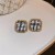 silver diamond pattern ear stud woman Korea fashion samll wind temperament earrings fresh all-Purpose sweet Earr