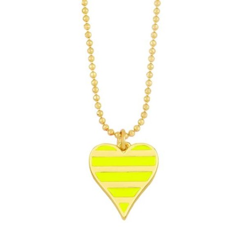 occidental style brief love enamel heart-shaped necklace clavicle chain woman Stripe love pendantnky