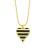 occidental style brief love enamel heart-shaped necklace clavicle chain woman Stripe love pendantnky