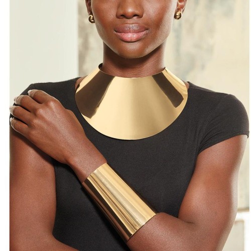 occidental style exaggerating Collar woman Africa necklace Metal Collar  punkO big chain