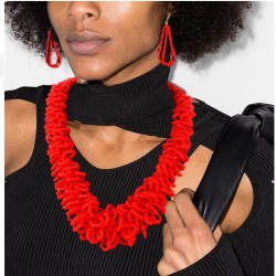 Africa customs beads weave twisted necklace handmade color retention necklace ..