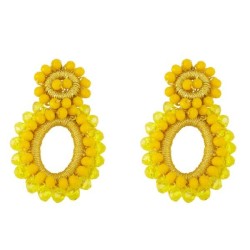 occidental style Bohemia geometry Round drop beads earringsins creative person..