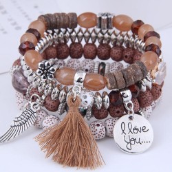 occidental style fashion concise all-Purpose watch-face love wings tassel pers..