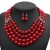   occidental style exaggerating multilayer Pearl necklace earrings set fashion personality