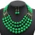   occidental style exaggerating multilayer Pearl necklace earrings set fashion personality