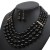   occidental style exaggerating multilayer Pearl necklace earrings set fashion personality