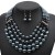   occidental style exaggerating multilayer Pearl necklace earrings set fashion personality