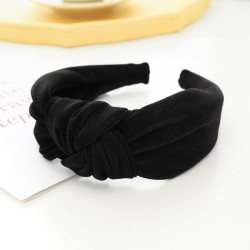 occidental style temperament width lady Headband brief pure color Cloth Headba..