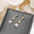  fashion elegant blue crystal earrings woman  long style tassel Drop-type earring