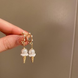 silver Pearl ear stud Korea samll all-Purpose temperament earrings fashion swe..