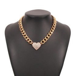 occidental style exaggerating chain chain  diamond geometry love fashion neckl..