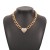 occidental style exaggerating chain chain  diamond geometry love fashion necklace Street Snap