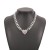 occidental style exaggerating chain chain  diamond geometry love fashion necklace Street Snap