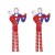 occidental style  personality cartoon retro exaggerating tassel diamond earring woman