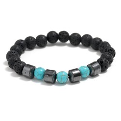 fashion man beads bracelet occidental style retro elasticity