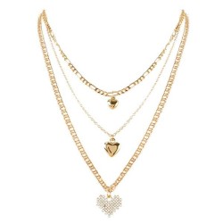 occidental style brief wind necklace ecklace   retro Alloy heart-shaped pendan..
