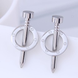 fine occidental style fashion concise circle Rivet titanium steel personality ..