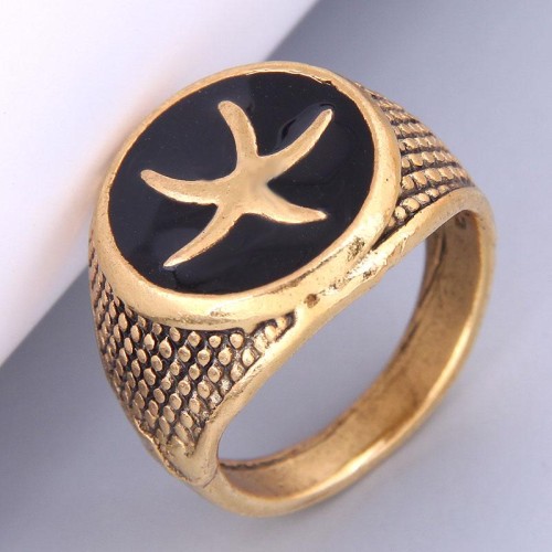 occidental style fashion retro concise starfish temperament ring