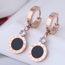  Korean style fashion titanium steel Rome digit personality temperament ear st..