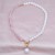 occidental style crystal gravel clavicle chain Pearl pendant necklace woman multicolor splice Pearl necklace