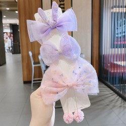  bow children hair clip  Korea super woman  set