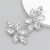 super claw chain series Alloy diamond glass diamond leaves earrings woman occidental style exaggerating arringear