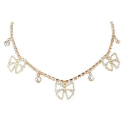  fashion  Alloy diamond butterfly pendant necklace  occidental style punk wind..