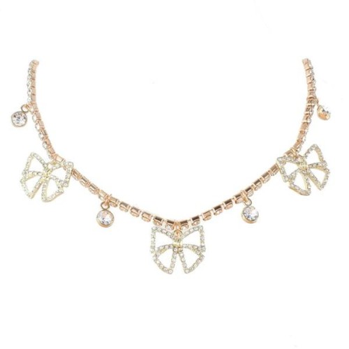  fashion  Alloy diamond butterfly pendant necklace  occidental style punk wind claw chain