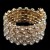 occidental style  brief square bride Rhinestone bangle  noble multilayer zircon fully-jewelled bracelet