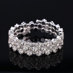  multilayer twining  bride all-Purpose diamond fully-jewelled elasticity bangl..