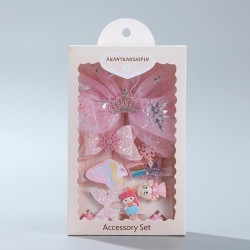Korea children set cartoon bow lovely hair clip woman hedging