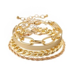 occidental style  personality chain bracelet set