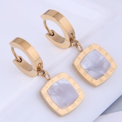 fine occidental style fashion titanium steel Rome digit geometry Square person..
