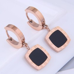 fine occidental style fashion titanium steel Rome digit geometry Square person..