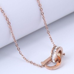 fine Korean style fashion concise sweetOL Double buckleD Word titanium steel ..