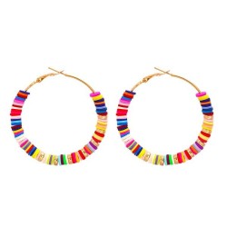  occidental style  creative color ethnic style handmade weave Earring