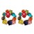  occidental style  retro enamel daisy buttons glass diamond ear stud