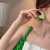 silver spring summer small fresh color geometry earrings color heart-shaped ear stud woman samll Earring