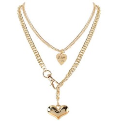 occidental style fashion  personality retro Alloy Peach heart pendant multilay..