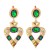 occidental style heart-shaped earrings personality fashion diamond geometry trend Street Snap luxurious ear stud