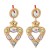 occidental style heart-shaped earrings personality fashion diamond geometry trend Street Snap luxurious ear stud
