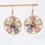small fresh chrysanthemum weave tassel earrings  Bohemia ethnic style Earring