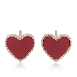 fine Korean style fashion titanium steel concise love personality ear stud