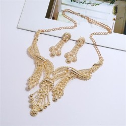 occidental style exaggerating fashion retro ethnic style necklace earrings set
