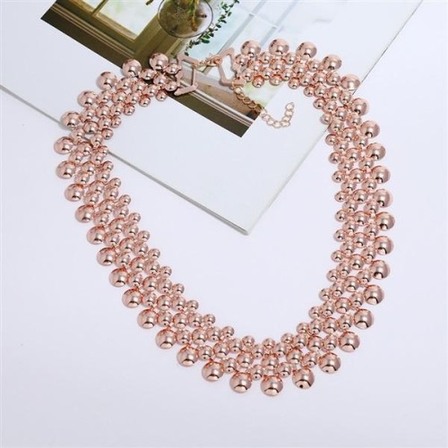 occidental style fashion exaggerating retro ethnic style Metal textured short style necklace exaggerating