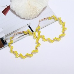  wind occidental style fashion crystal beads surround earrings Round circle be..