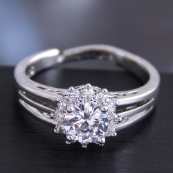 fine  Korean style fashion sweetOL brief embed Zirconium personality temperame..
