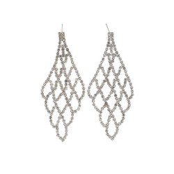  occidental style  temperament Rhinestone tassel earrings woman elegant fully-..