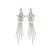  occidental style  temperament Rhinestone tassel earrings woman elegant fully-jewelled geometry Five-pointed sta